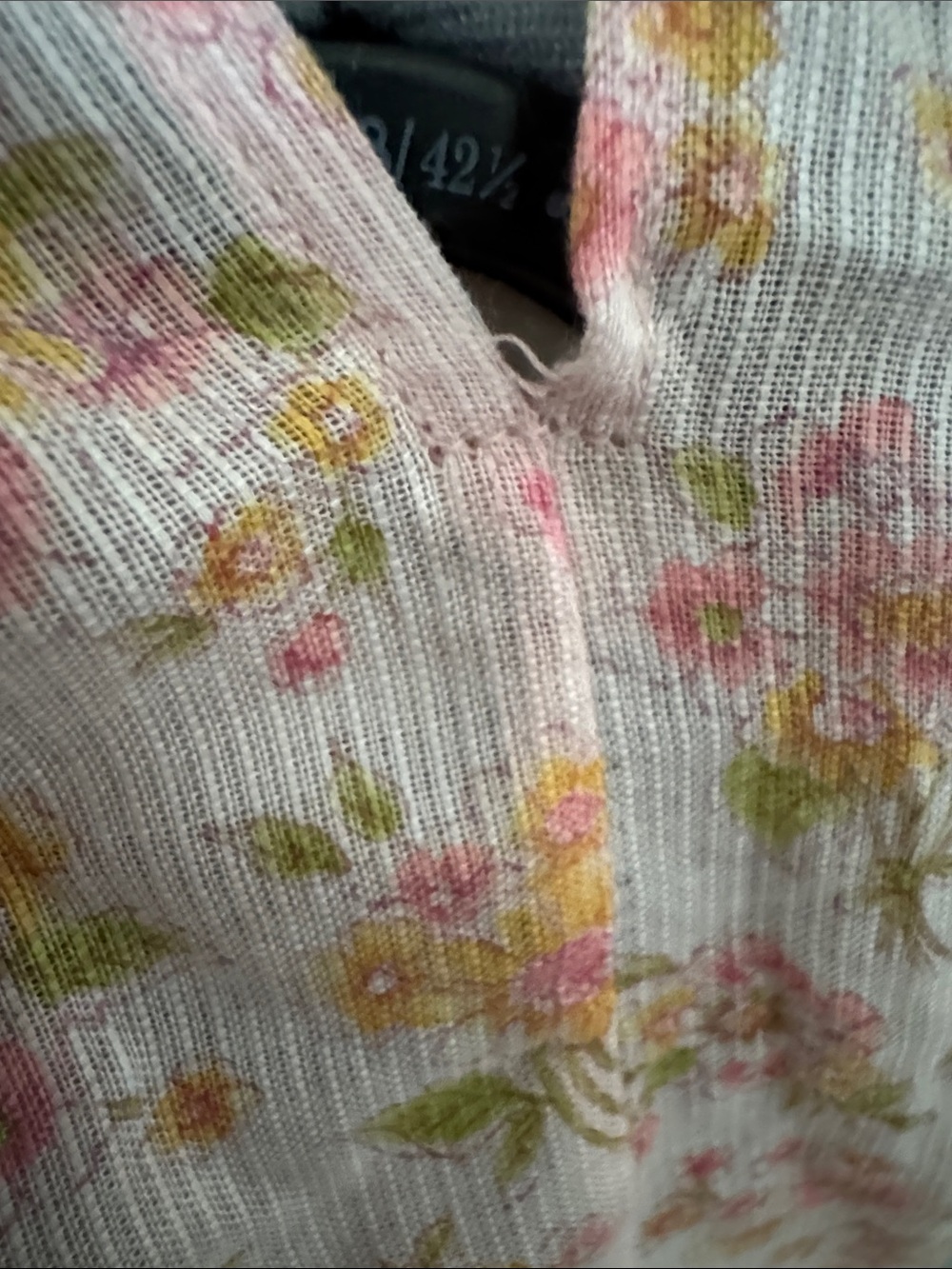 Vintage 70s Pink Floral Peasant Midi Dress - Picture 5 of 11